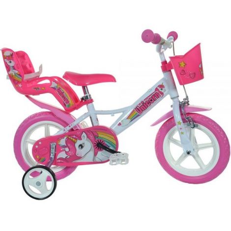 Bicicleta copii 3-5 ani, 12 inch, Unicorn, Dino Bikes DB124RLUN - imagine 10